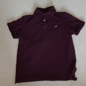Maroon American Eagle Polo Shirt